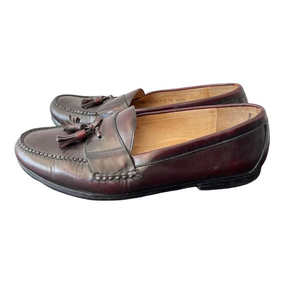 Cole Haan Men\'s Burgundy Brown Tassel Leather Loafers Size‎ 11 1/2 main image 4